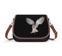 Cmagnifico Shoulder Bag, Barn Owl Crossbody Bag, Leather Handbag for Ladies Travel Work Daily Use