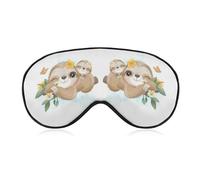 Cmagnifico Smooth Fabric Eye Mask, Adorable Little Sloth Sleep Mask, Sleeping Eye Mask with Adjustable Headband for Men, Women