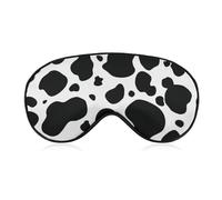 Cmagnifico Smooth Fabric Eye Mask, Cow Print Sleep Mask, Sleeping Eye Mask with Adjustable Headband for Men, Women