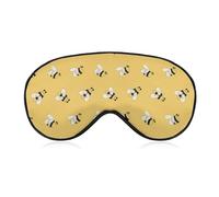 Cmagnifico Smooth Fabric Eye Mask, Cute Bee Sleep Mask, Sleeping Eye Mask with Adjustable Headband for Men, Women