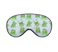 Cmagnifico Smooth Fabric Eye Mask, Frogs Pattern Sleep Mask, Sleeping Eye Mask with Adjustable Headband for Men, Women