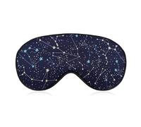 Cmagnifico Smooth Fabric Eye Mask, Glow in The Dark Constellations Midnight Sleep Mask, Sleeping Eye Mask with Adjustable Headband for Men, Women