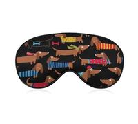 Cmagnifico Smooth Fabric Eye Mask, I Love My Dog Dachshunds Sleep Mask, Sleeping Eye Mask with Adjustable Headband for Men, Women