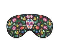 Cmagnifico Smooth Fabric Eye Mask, Mexican Sugar Skulls Sleep Mask, Sleeping Eye Mask with Adjustable Headband for Men, Women
