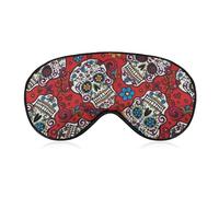 Cmagnifico Smooth Fabric Eye Mask, Mexican Sugar Skulls Sleep Mask, Sleeping Eye Mask with Adjustable Headband for Men, Women