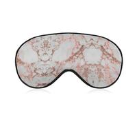 Cmagnifico Smooth Fabric Eye Mask, Rose Gold Marble Sleep Mask, Sleeping Eye Mask with Adjustable Headband for Men, Women