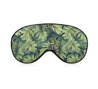 Cmagnifico Smooth Fabric Eye Mask, Tropical Plant Leaves Sleep Mask, Sleeping Eye Mask with Adjustable Headband for Men, Women