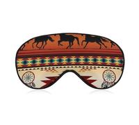 Cmagnifico Smooth Fabric Eye Mask, Western Horses Sleep Mask, Sleeping Eye Mask with Adjustable Headband for Men, Women