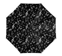 Cmagnifico Umbrella, Music Note Auto Umbrella, Auto Open 3 Fold Umbrella for Women Men