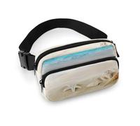 Cmagnifico Waist Bag, Beach Sea Starfish Bumbag, Adjustable Fanny Pack for Running Walking Hiking