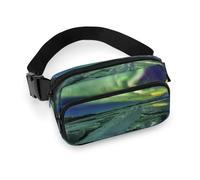 Cmagnifico Waist Bag, Beautiful Northern Lights Bumbag, Adjustable Fanny Pack for Running Walking Hiking