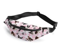 Cmagnifico Waist Bag, Boston Terrier Bumbag, Adjustable Fanny Pack for Running Walking Hiking