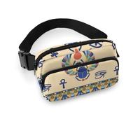 Cmagnifico Waist Bag, Egyptian Scarab Bumbag, Adjustable Fanny Pack for Running Walking Hiking