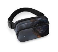 Cmagnifico Waist Bag, Fantasy Wolf Bumbag, Adjustable Fanny Pack for Running Walking Hiking