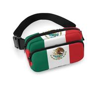 Cmagnifico Waist Bag, Flag of Mexico Bumbag, Adjustable Fanny Pack for Running Walking Hiking