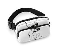 Cmagnifico Waist Bag, French Bulldog Bumbag, Adjustable Fanny Pack for Running Walking Hiking
