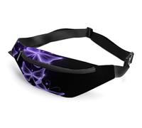 Cmagnifico Waist Bag, Purple Butterfly Bumbag, Adjustable Fanny Pack for Running Walking Hiking