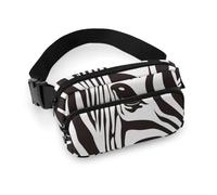 Cmagnifico Waist Bag, Zebra Stripes Bumbag, Adjustable Fanny Pack for Running Walking Hiking