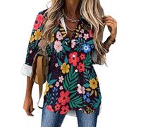 Cmagnifico Womens Blouse, Colorful Floral Pattern Cool Turtle Cute Avocado Anime Cute Raccoon Cute Cattle Cow Cute Chihuahua Cute Corgi Pet and Milk Tea Cute Frog Cute Glasses Cat Cute Jack Russell