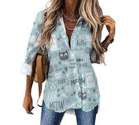 Cmagnifico Womens Blouse, Cute Green Cat Cute Pug Cute Scarf Fox Cute Schnauzer Dog Cute Seal Cute Shiba Inu Cute Sloth Delicious Pizza Dia De Los Muertos Skull Day of The Dead Eucalyptus Leaves Dog