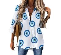 Cmagnifico Womens Blouse, Evil Eyes Frog Camouflage Fuji Mountain Cherry Tree in Japan Giraffe Pattern Animal Germany Flag Eagle Gold Paisley Pattern Glow in The Dark Constellations Midnight Glitter