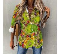Cmagnifico Womens Blouse, Frog Funky Cats Funny Ladybug Funny English Bulldog Gray Wolf Green Camouflage Pattern Handsome Shiba Lnu Dog Halloween Bats Grey Hawaii Leaves Long Sleeve Shirt, Button Dow