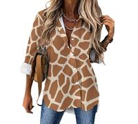 Cmagnifico Womens Blouse, Giraffe Pattern Animal Germany Flag Eagle Gold Paisley Pattern Glow in The Dark Constellations Midnight Glitter Sequin Spot Graffiti Hip Hop Hawaiian Tropical Leaves Flowers