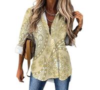 Cmagnifico Womens Blouse, Gold Paisley Pattern Glow in The Dark Constellations Midnight Glitter Sequin Spot Graffiti Hip Hop Hawaiian Tropical Leaves Flowers Green Tropical Jungle Plant Hedgehog Hawa