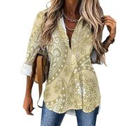 Cmagnifico Womens Blouse, Gold Paisley Pattern Glow in The Dark Constellations Midnight Glitter Sequin Spot Graffiti Hip Hop Hawaiian Tropical Leaves Flowers Green Tropical Jungle Plant Hedgehog Hawa