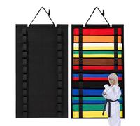 CMANLNYK 12 Belts Karate Belts Display Rack - Martial Arts Belt Display Holder Belt Hanger Taekwondo Belt Organizer, Equipment for Taekwondo Coaches Students Enthusiasts Adults Teens Kids (No Belts)
