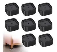 CMANLNYK 8pcs Square Furniture Risers - Leg Risers Heavy-Duty Table Lifts for Sofas, Chairs, Desks and Beds, Plastic Durable Non-Slip Bed Risers, Height Boosters, 7 x 7 x 3.5 cm