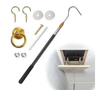 CMANLNYK Scalable Loft Ladder Pole Kit - Loft Ladder Pole with Hook, Loft Hatch Pole, Attic Ladder Pull Hook Tool, Loft Ladders Pull Down Hook Pole Set for Home Hotel Apartment
