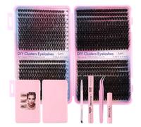 CMAYOME Lash Clusters Kit, 50D 60D 80D 100D Lash Extension Kit with Lash Bond and Seal, 800Pcs Individual Lash Clusters with Lash Tweezers, Lash Remover and Eyelash Brush