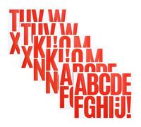 CMBBZZY 3 Inch Large Vinyl Letter Stickers, Symbol Sticker - 6 Sheets Red
