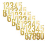 CMBBZZY 3 Inch Number Stickers for Mailbox, House Numbers, Sticky Large Vinyl Sticker for Marks, Decor, Labels and Notices - Gold