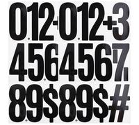 CMBBZZY 6 Inch Vinyl Self Adhesive Large Number Stickers - 6 Sheets Black
