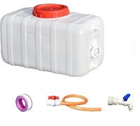 CMBJXL Large Capacity Water Tank with Faucet and water pipe for Household and Outdoor Use - portable plastic water storage cube