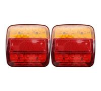 CMBMHGETEE Car Rear Light Assemblies 2 Pcs 12V Trailer Truck Tail Light Turn Signal Indicator Brake Stop Lamp Number Plate Light Rear Reverse Car Rear Combination Lights