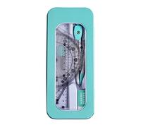 CMBSSTBB Math Kit Compasses Math Geometry Kit Set Student Supplies with Iron Box Geometry Set,Includes Rulers Protractor Compass Eraser Lead Refills Stationery Set