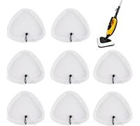 CMBXAQ 8PCS Universal Triangular Steam Mop Pads Compatible with H2O Steam Cleaners:for H20 HD/X5 Microfiber Cloths Covers Replacement for Neo/Vax/Viledas/Russell Cleaning Mop Pad Washable