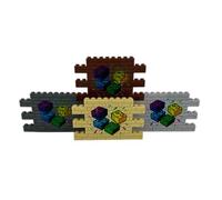 CMC imports Graffiti Clamping Building Blocks, Wall Stones, Graffiti Wall Compatible Masonry Profile Bricks, 15533/98283 Zigel Stone, Graffiti Wall Element (411 - Light Grey)