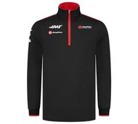 CMC Motorsports Haas Racing F1 2023 Team Fitted 1/4 Zip Sweater, Black, Medium