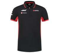 CMC Motorsports Haas Racing F1 2024 Men's Team Fitted Polo Shirt, Black, S