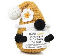 CMCGIFTREE Handmade Crochet Gnome Doll for Friends, Family, Coworkers-Inspirational Gnome with Card-Unique Thank You, Birthday, for Women & Men