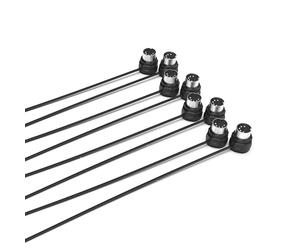 CME MIDI Cable 4-Pack - 2FT / 60cm, 5-pin DIN, Low-profile - Mirrored 45-Degree Angled Ultra-Thin Plugs for Compact Spaces - Ideal for MIDI Interface, Pedalboard, Keyboard