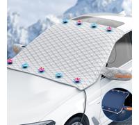 CMEBS Car Windscreen Cover For AUDI RS4 Avant 2007-2024 2025, Half Car Cover, With Side Wing Mirror Cover, Magnetic Snow Ice Frost UV Protective, Protector Windscreen, Wipers