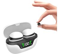 Cmeilau 2024 New Wireless Mini Invisible Earbuds Hidden Bluetooth IPX5,Noise Cancelling Stereo Discreet Smallest Tiny Bluetooth,Waterproof Headphones Sleeping Ear Buds for Side Sleepers (White)