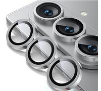 Cmeilau Camera Lens Protector Compatible with Samsung Galaxy Z Fold 7,Individual Alloy Metal Ring Glass HD Clear 9H,One-Step Installation,Scratch Resistant,Tempered Glass (Silver)