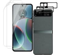 Cmeilau Clear Tempered Glass Compatible with Motorola Razr 2023 Screen Protector + Camera Lens Protectors,Protective Camera Lens Protector,Anti-Scratch HD Clear (2 Sets)