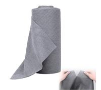 Cmeilau Microfiber Tear Away Cleaning Towels Roll,Wet and Dry Dual Use Washable Rags,Reusable Paper Hand Towels Rolls,Lint Free Cloths Oil/Water Absorbent Cleaning Rags for Kitchen, Car, Glass (Gray)